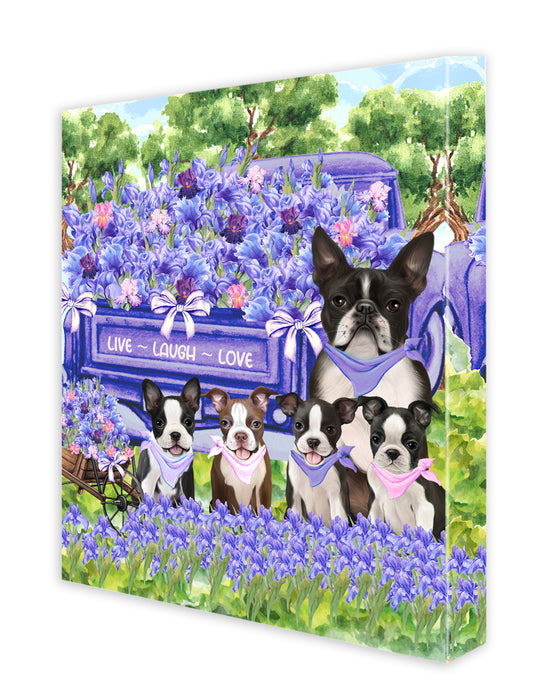 Boston Terrier Wall Art Canvas, Explore a Variety of Designs, Custom Digital Painting, Personalized, Ready to Hang Room Decor, Dog Gift for Pet Lovers