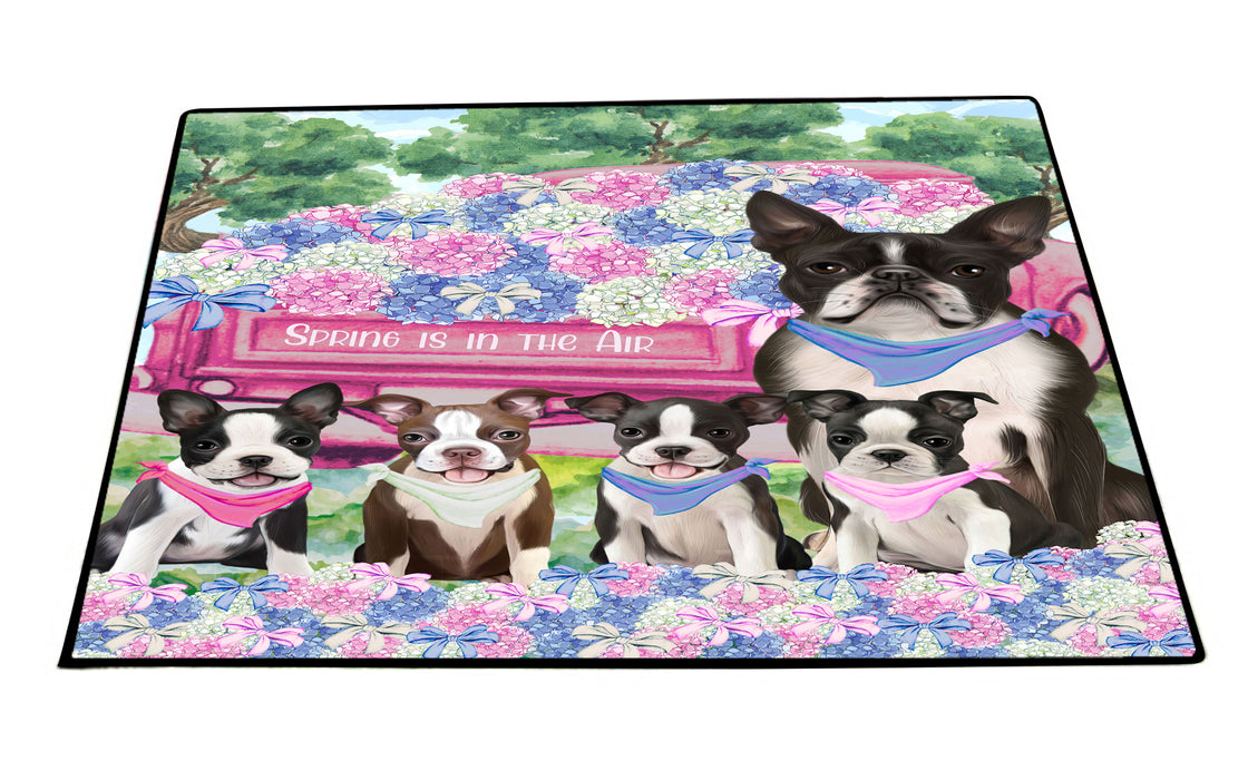 Boston Terrier Floor Mat: Explore a Variety of Designs, Anti-Slip Doormat for Indoor and Outdoor Welcome Mats, Personalized, Custom, Pet and Dog Lovers Gift