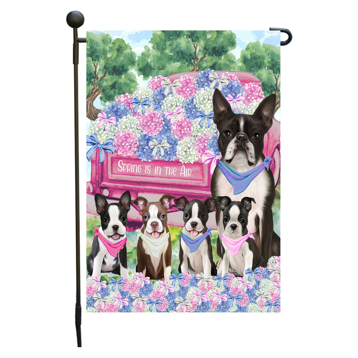 Boston Terrier Dogs Garden Flag: Explore a Variety of Personalized Designs, Double-Sided, Weather Resistant, Custom, Outdoor Garden Yard Decor for Dog and Pet Lovers