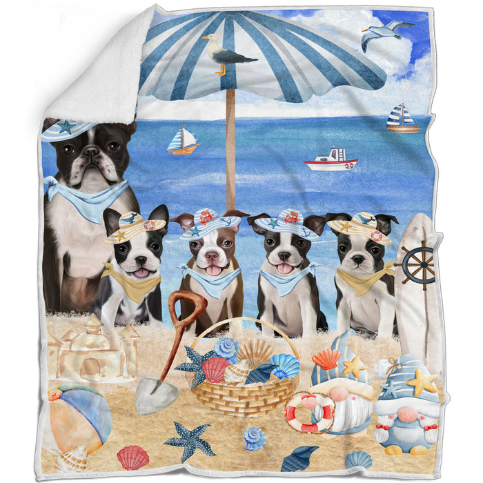 Boston Terrier Blanket: Explore a Variety of Designs, Personalized, Custom Bed Blankets, Cozy Sherpa, Fleece and Woven, Dog Gift for Pet Lovers