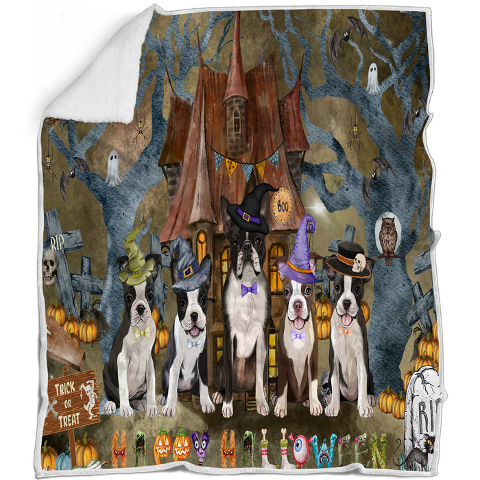 Boston Terrier Blanket: Explore a Variety of Designs, Custom, Personalized, Cozy Sherpa, Fleece and Woven, Dog Gift for Pet Lovers