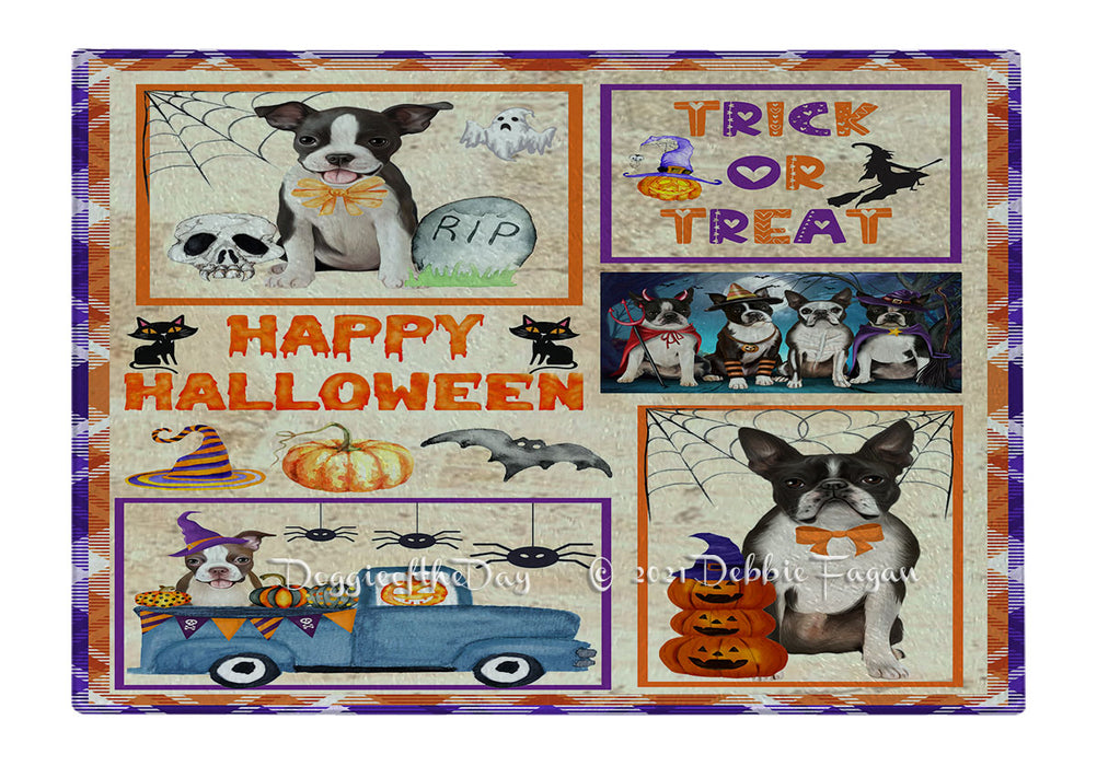 Happy Halloween Trick or Treat Border Collie Dogs Cutting Board - Easy Grip Non-Slip Dishwasher Safe Chopping Board Vegetables C79279