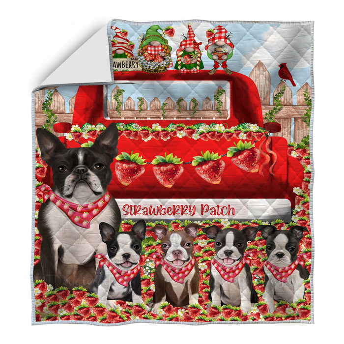 Boston Terrier Bedding Quilt, Bedspread Coverlet Quilted, Explore a Variety of Designs, Custom, Personalized, Pet Gift for Dog Lovers