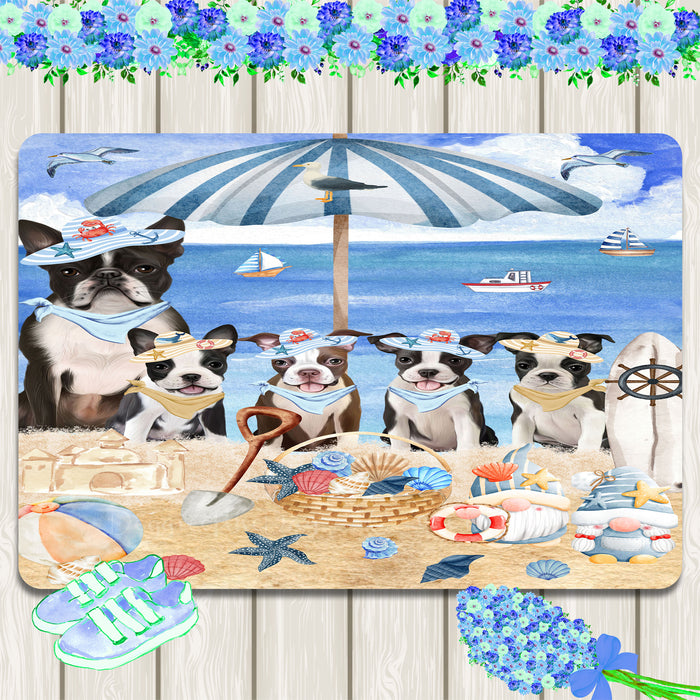 Boston Terrier Area Rug and Runner, Explore a Variety of Designs, Personalized, Indoor Floor Carpet Rugs for Home and Living Room, Custom, Dog Gift for Pet Lovers