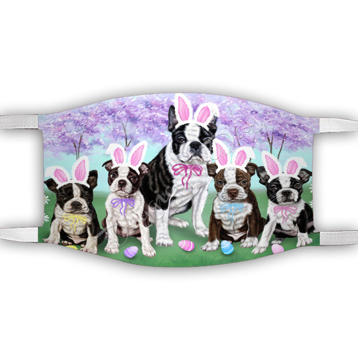 Easter Holiday Boston Terrier Dogs Face Mask FM49582