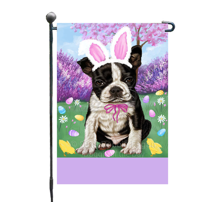 Personalized Easter Holiday Boston Terrier Dog Custom Garden Flags GFLG-DOTD-A58780