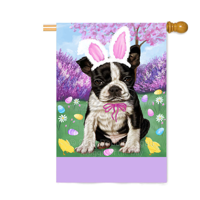 Personalized Easter Holiday Boston Terrier Dog Custom House Flag FLG-DOTD-A58836