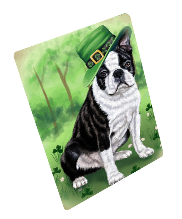 St. Patrick's Day Boston Terrier Dog Cutting Board - For Kitchen - Scratch & Stain Resistant - Designed To Stay In Place - Easy To Clean By Hand - Perfect for Chopping Meats, Vegetables, CA84100