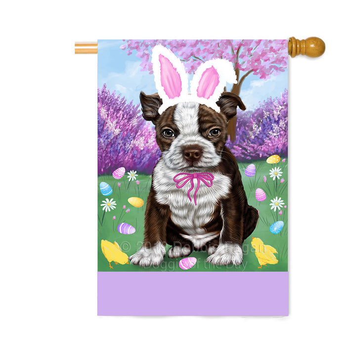 Personalized Easter Holiday Boston Terrier Dog Custom House Flag FLG-DOTD-A58837