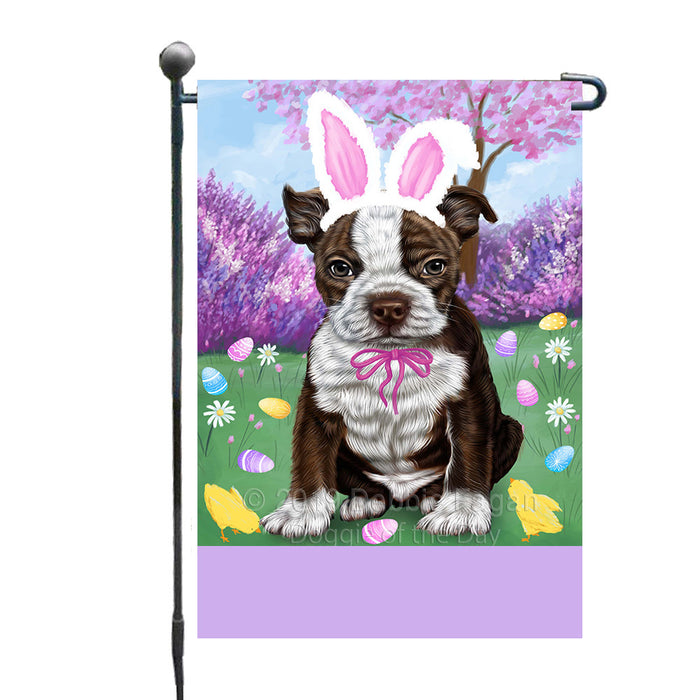 Personalized Easter Holiday Boston Terrier Dog Custom Garden Flags GFLG-DOTD-A58781