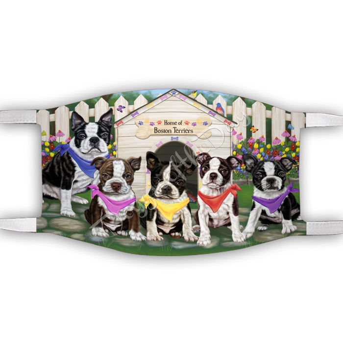 Spring Dog House Boston Terrier Dogs Face Mask FM48779