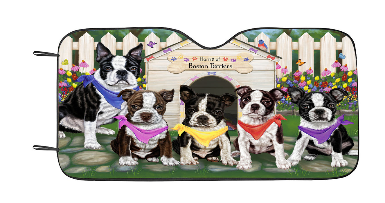 Spring Dog House Boston Terrier Dogs Car Sun Shade