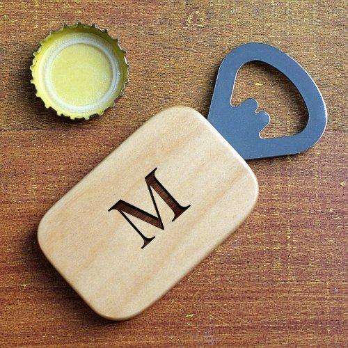 Bottle opener with one Initial