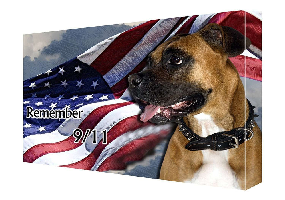 Boxer Dog Canvas 18 x 24 Patriotic