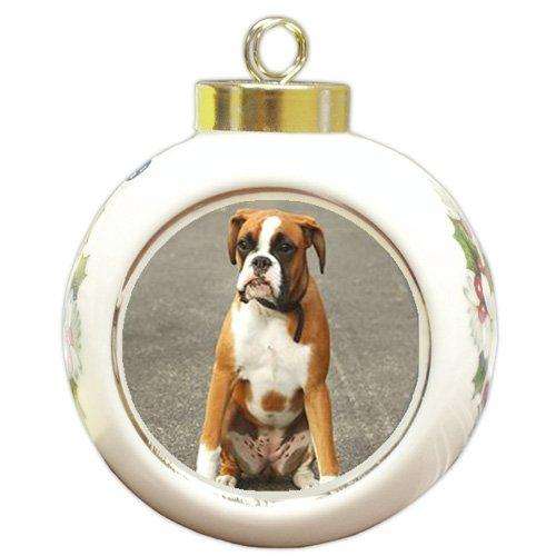 Boxer Dog Christmas Holiday Ornament