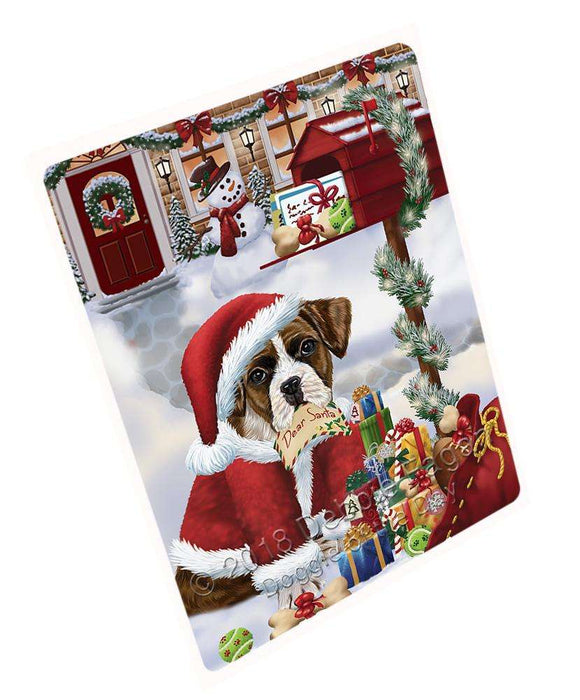 Boxer Dog Dear Santa Letter Christmas Holiday Mailbox Large Refrigerator / Dishwasher Magnet RMAG84138