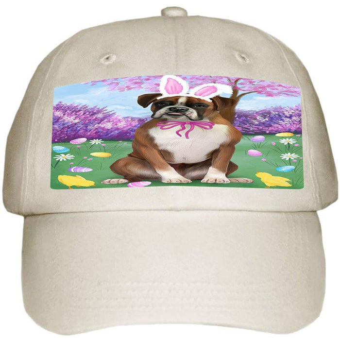 Boxer Dog Easter Holiday Ball Hat Cap HAT50925