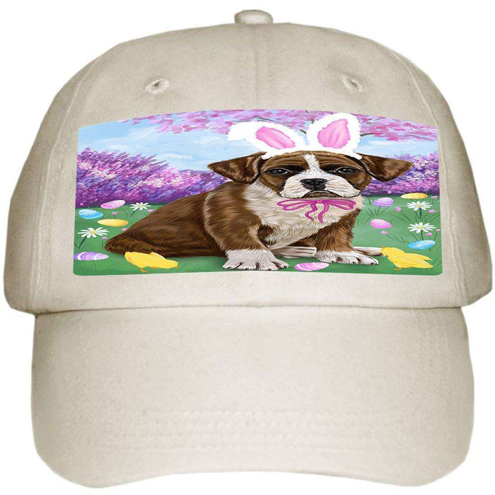 Boxer Dog Easter Holiday Ball Hat Cap HAT50931