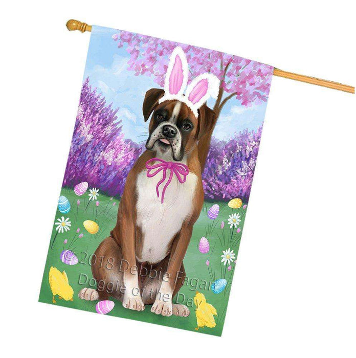 Boxer Dog Easter Holiday House Flag FLG49029