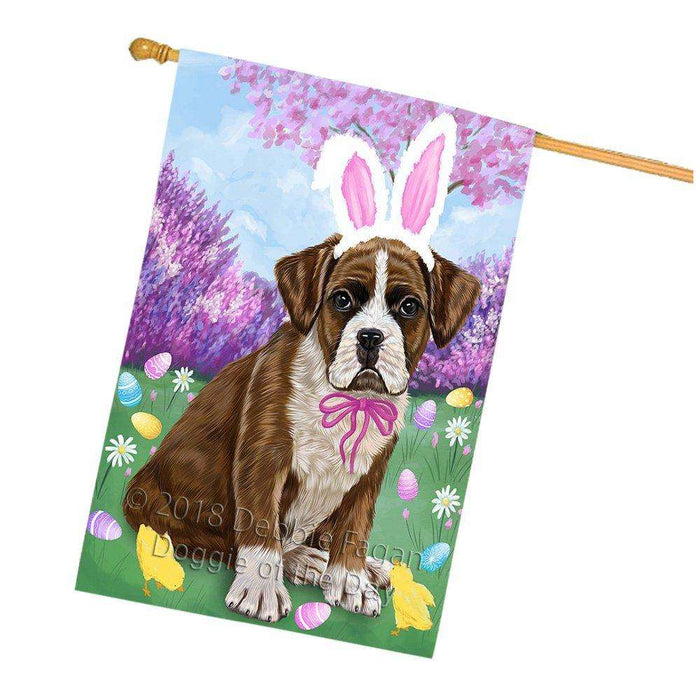 Boxer Dog Easter Holiday House Flag FLG49031