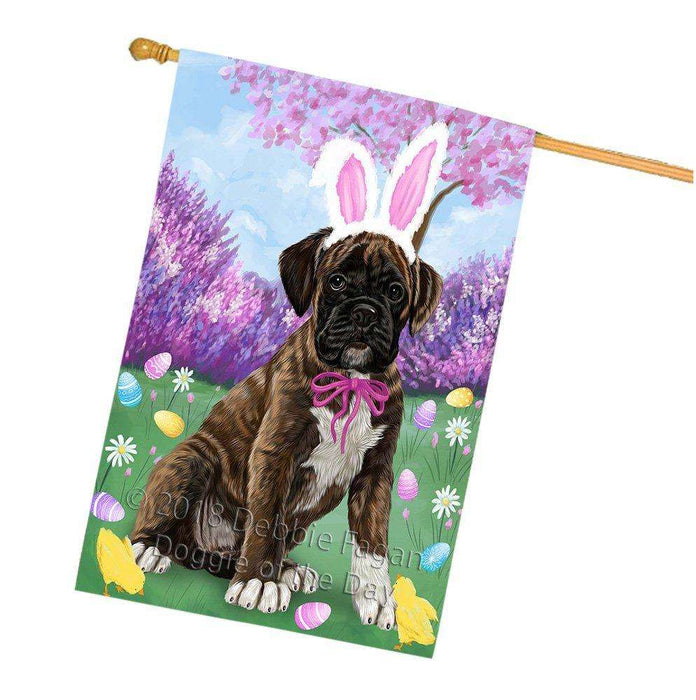 Boxer Dog Easter Holiday House Flag FLG49032
