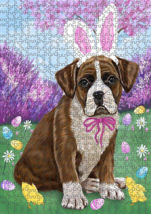 Boxer Dog Easter Holiday Puzzle with Photo Tin PUZL50241