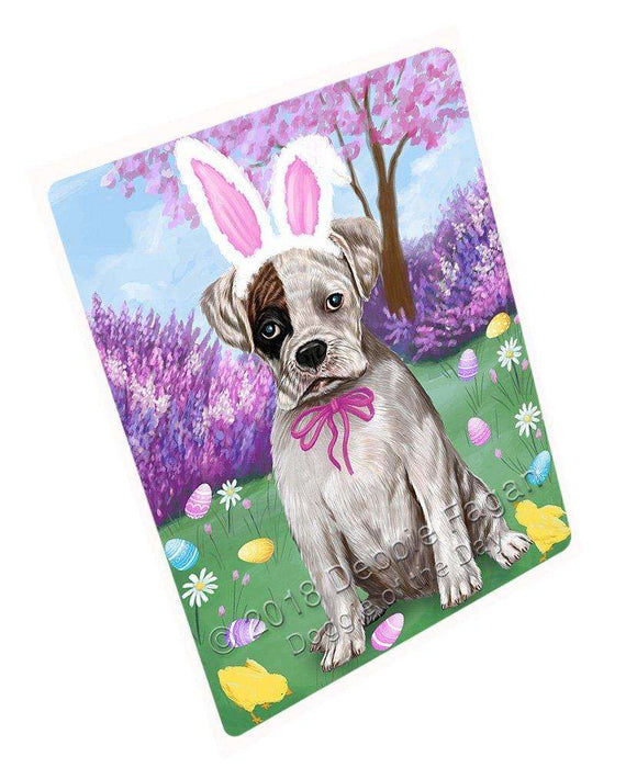 Boxer Dog Easter Holiday Tempered Cutting Board C51072