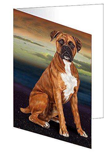 Boxer Dog Handmade Artwork Assorted Pets Greeting Cards and Note Cards with Envelopes for All Occasions and Holiday Seasons