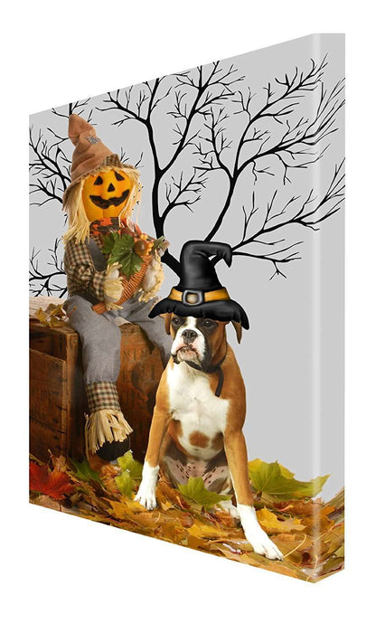 Boxer Dog Halloween Canvas 18 x 24