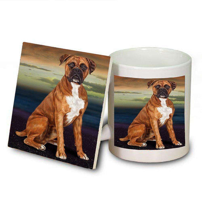 Boxer Dog Mug and Coaster Set