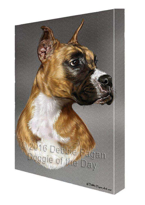 Boxer Dog Painting Printed on Canvas Wall Art