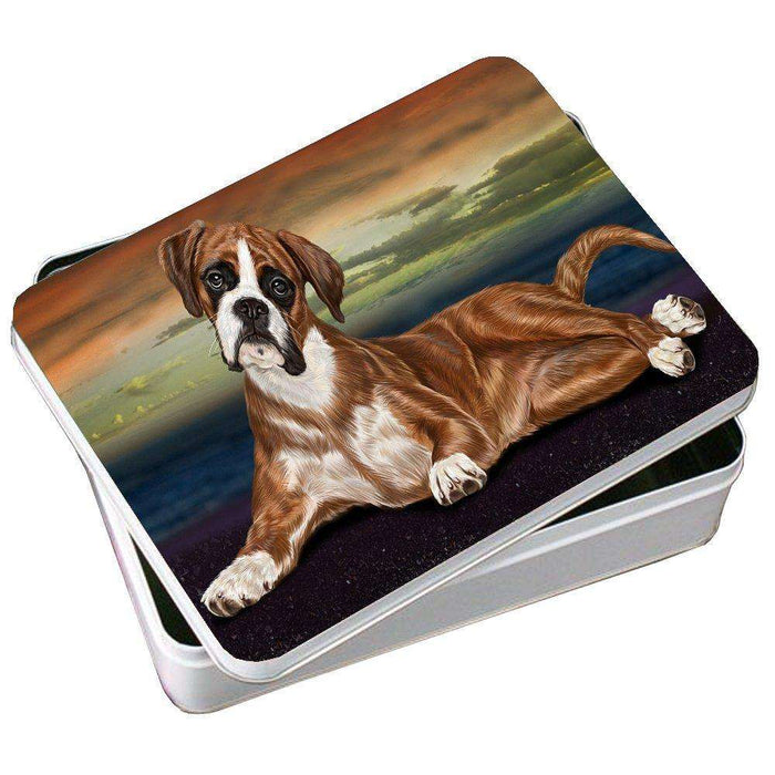 Boxer Dog Photo Storage Tin