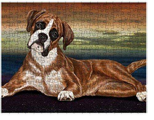 Boxer Dog Puzzle with Photo Tin D167