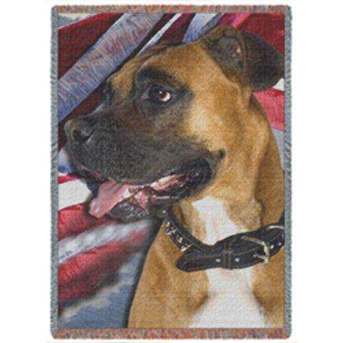 Boxer Dog Woven Throw Blanket 54 x 38