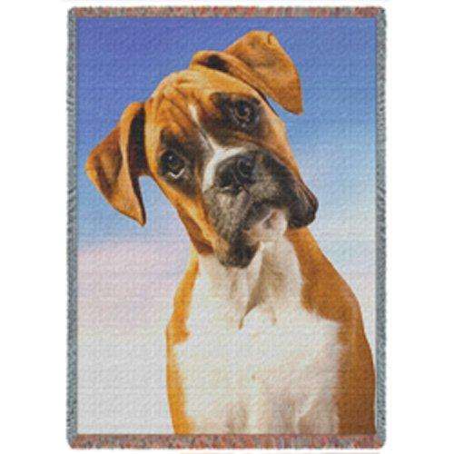 Boxer Dog Woven Throw Blanket 54 x 38