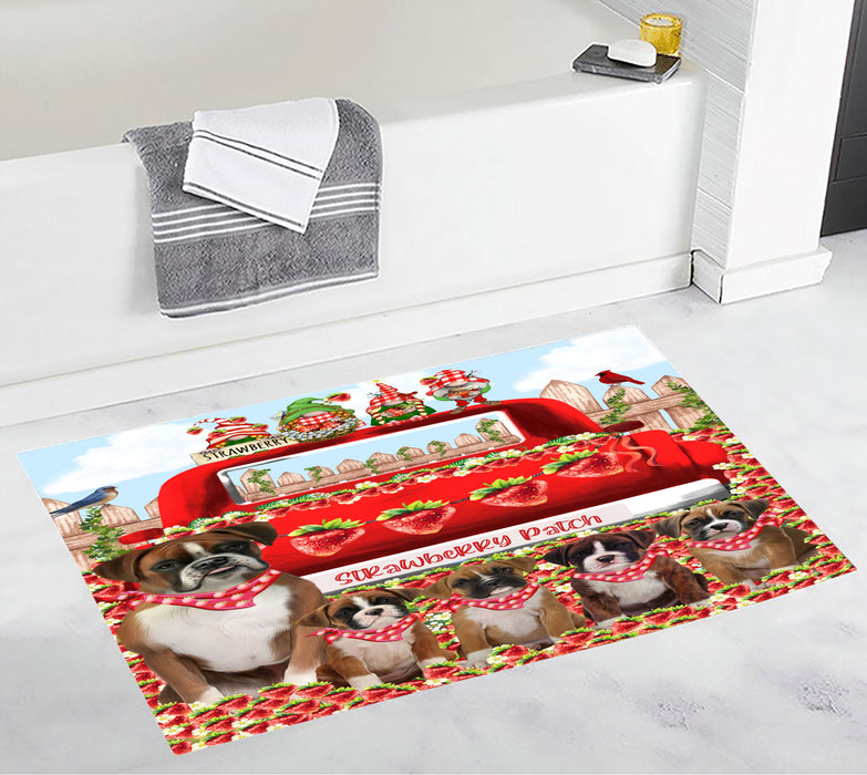 Boxer Bath Mat, Anti-Slip Bathroom Rug Mats, Explore a Variety of Designs, Custom, Personalized, Dog Gift for Pet Lovers