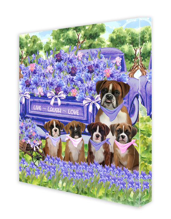 Boxer Canvas: Explore a Variety of Personalized Designs, Custom, Digital Art Wall Painting, Ready to Hang Room Decor, Gift for Dog and Pet Lovers