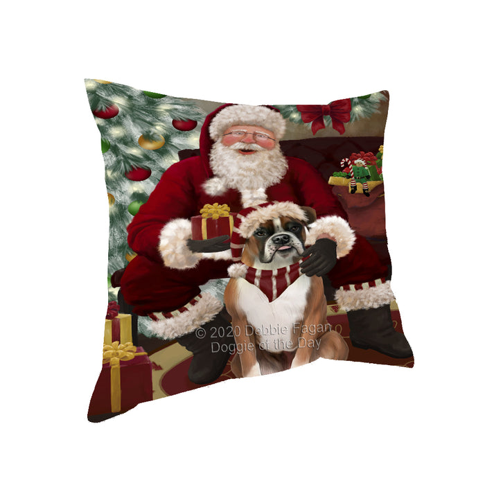 Santa's Christmas Surprise Boxer Dog Pillow PIL87120