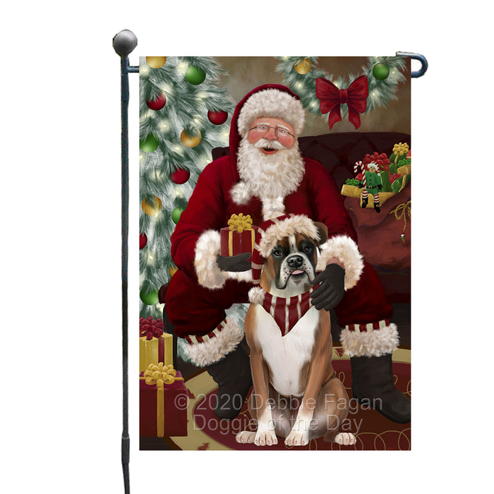 Santa's Christmas Surprise Boxer Dog Garden Flag GFLG66725