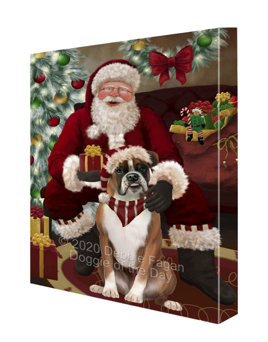Santa I've Been Good Boxer Dog Canvas Print Wall Art Décor CVS148427