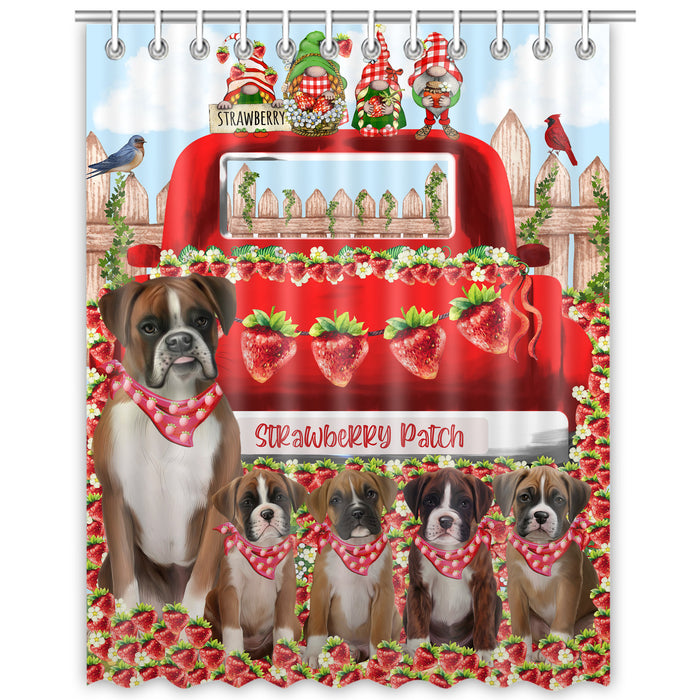Boxer Shower Curtain: Explore a Variety of Designs, Personalized, Custom, Waterproof Bathtub Curtains for Bathroom Decor with Hooks, Pet Gift for Dog Lovers