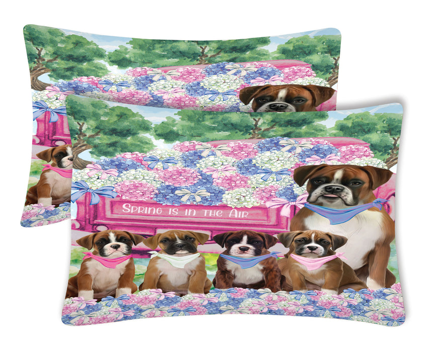 Boxer Pillow Case, Soft and Breathable Pillowcases Set of 2, Explore a Variety of Designs, Personalized, Custom, Gift for Dog Lovers