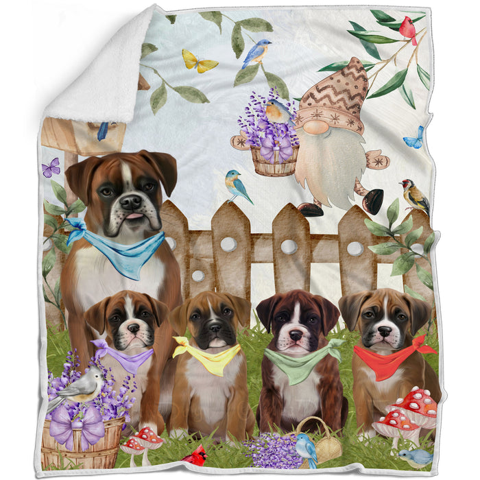 Boxer Blanket: Explore a Variety of Designs, Personalized, Custom Bed Blankets, Cozy Sherpa, Fleece and Woven, Dog Gift for Pet Lovers