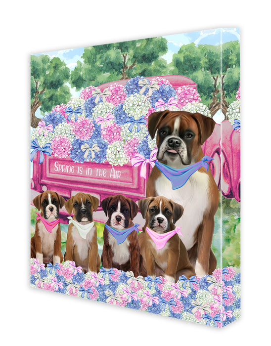 Boxer Wall Art Canvas, Explore a Variety of Designs, Custom Digital Painting, Personalized, Ready to Hang Room Decor, Dog Gift for Pet Lovers
