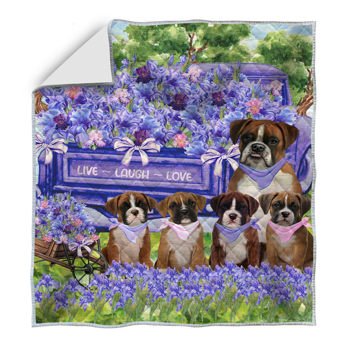 Boxer Quilt: Explore a Variety of Custom Designs, Personalized, Bedding Coverlet Quilted, Gift for Dog and Pet Lovers