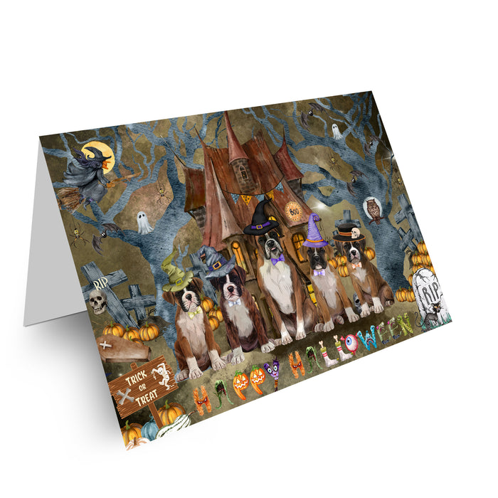 Boxer Greeting Cards & Note Cards: Explore a Variety of Designs, Custom, Personalized, Halloween Invitation Card with Envelopes, Gifts for Dog Lovers
