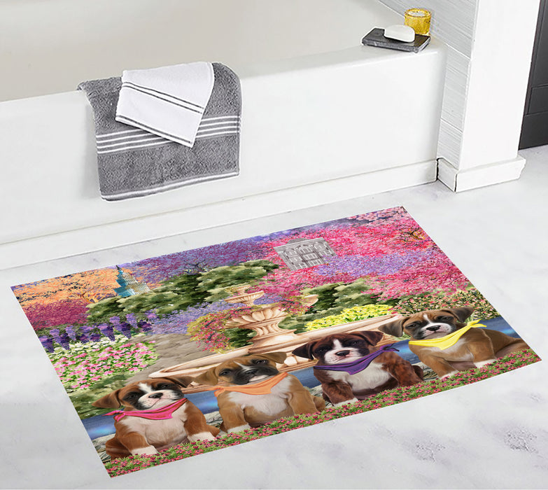 Boxer Bath Mat: Explore a Variety of Designs, Personalized, Anti-Slip Bathroom Halloween Rug Mats, Custom, Pet Gift for Dog Lovers