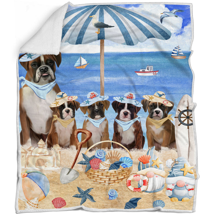 Boxer Blanket: Explore a Variety of Custom Designs, Bed Cozy Woven, Fleece and Sherpa, Personalized Dog Gift for Pet Lovers