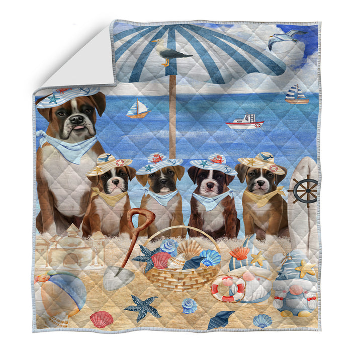 Boxer Quilt: Explore a Variety of Bedding Designs, Custom, Personalized, Bedspread Coverlet Quilted, Gift for Dog and Pet Lovers