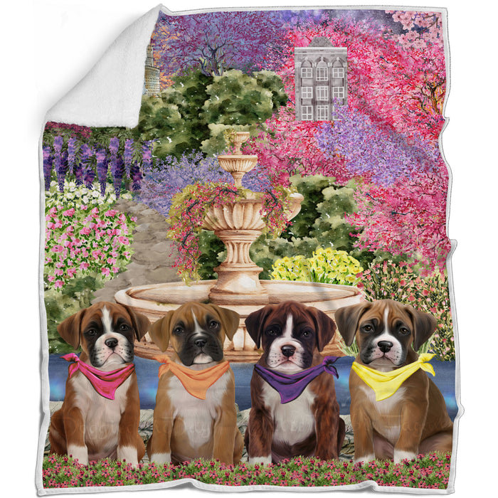 Boxer Bed Blanket, Explore a Variety of Designs, Personalized, Throw Sherpa, Fleece and Woven, Custom, Soft and Cozy, Dog Gift for Pet Lovers